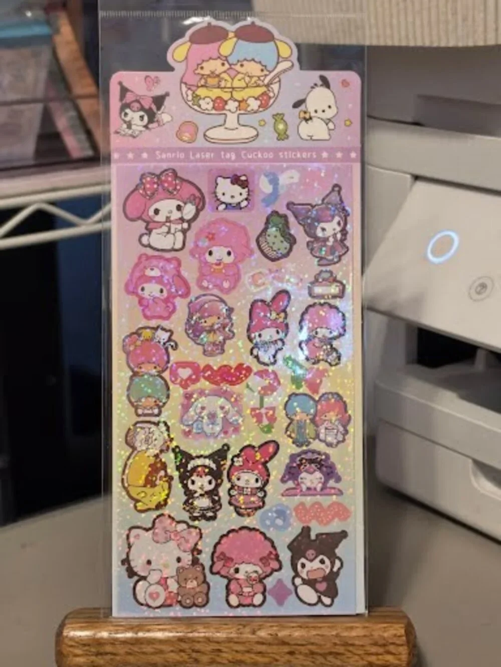 STK-2535 Sanrio Family Laser Sticker Sheet